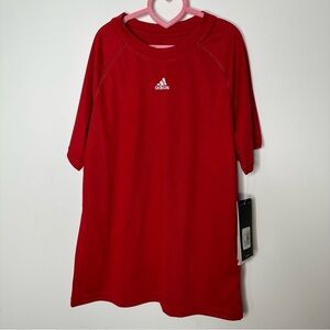 NWT Adidas red short sleeve shirt unisex kids size S